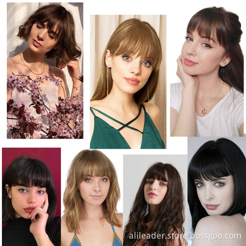 Synthetic Bangs Silk Top Synthetic Hair Topper Hairpieces